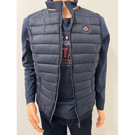 Gilet bi-matière homme sans...