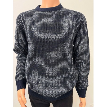 Pull homme col rond chiné...