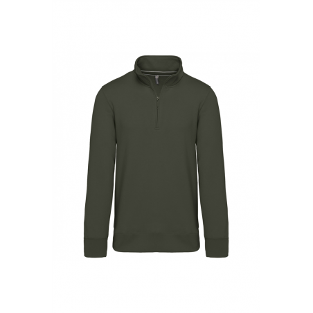 Sweat-shirt col zippé K487